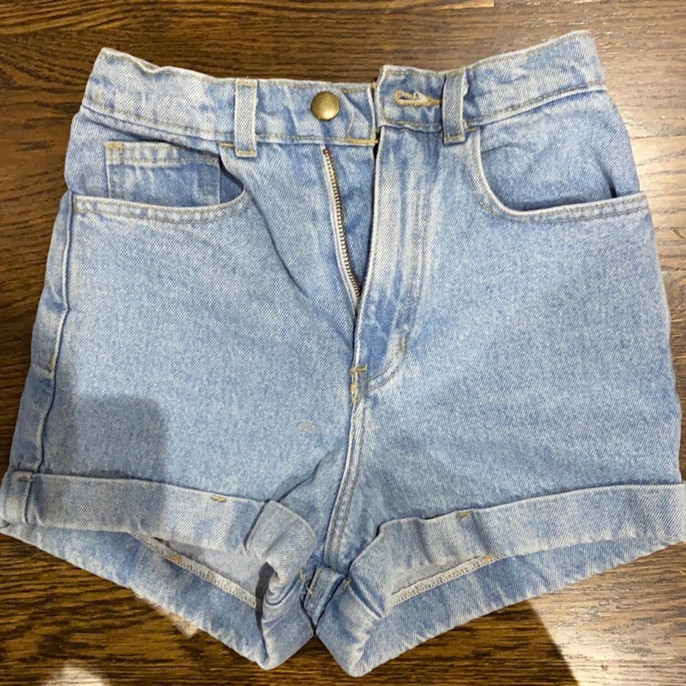 American apparel High waisted jean shorts